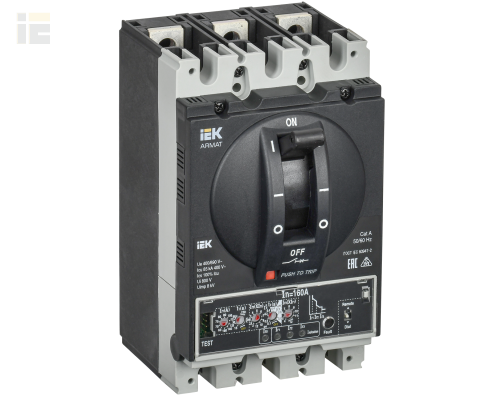 AR-MCCB-3D-085-0160A-ELPC | ARMAT Автоматический выключатель в литом корпусе 3P типоразмер D 85кА 160А расцепитель электронный продвинутый | IEK