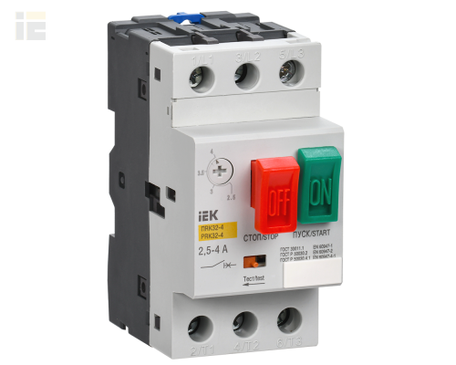 DMS11-004 | Пускатель ручной кнопочный ПРК32-4 In=4A Ir=2,5-4A 660В | IEK
