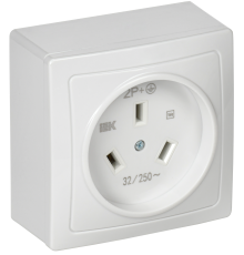 Розетка разборная для плиты с з/к о/у белая 32А Рпл10-К IEK