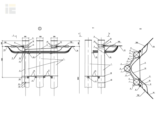 Опора УАд151 деревянная угловая анкерная одноцепная