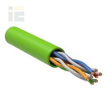 ITK Витая пара U/UTP кат.5E 4х2х24AWG solid LSZH нг(А)-HFLTx зеленый (305м)