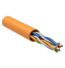 ITK Витая пара U/UTP кат.5E 4х2х24AWG solid LSZH нг(А)-HF оранжевый (305м)