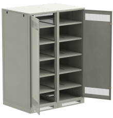 ITK LINEA B Шкаф (пустой) 2000х1400х950мм двустворчатая металлическая дверь серый