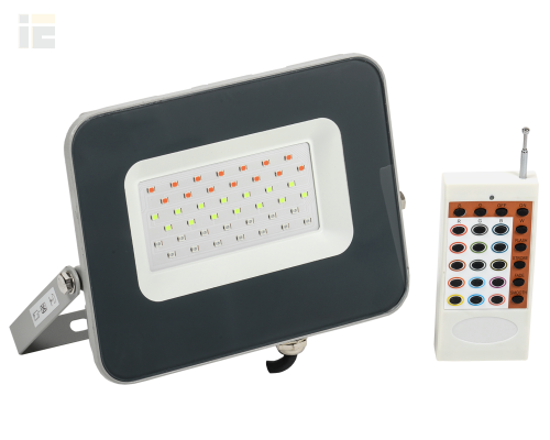 LPDO7RGB-01-30-K03 | Прожектор светодиодный СДО 07-30RGB multicolor IP65 серый | IEK