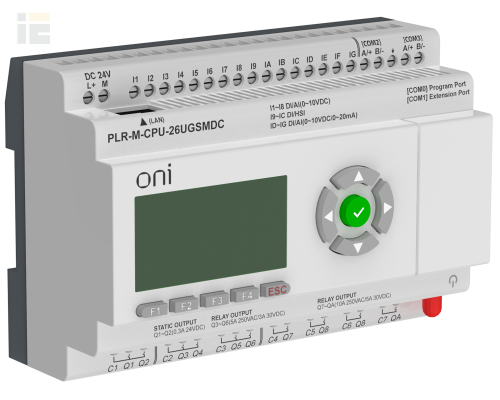 Микро ПЛК PLR-M. CPU с GSM DI16/DO08(R)/02(T) 24В DC ONI