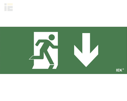 LPC10-1-24-09-FNIZ | Этикетка самоклеящаяся 240х90мм Фигура/стрелка вниз | IEK