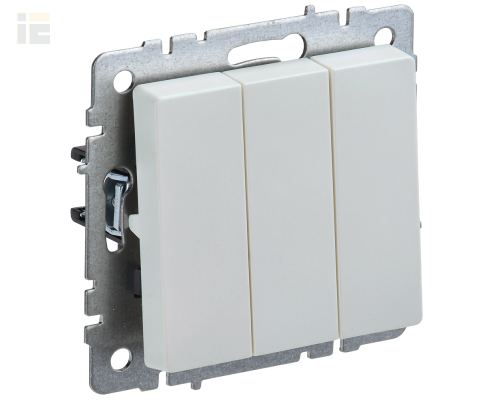 BR-V30-0-10-K36 | BRITE Выключатель 3-клавишный 10А ВС10-3-0-БрЖ жемчуг | IEK