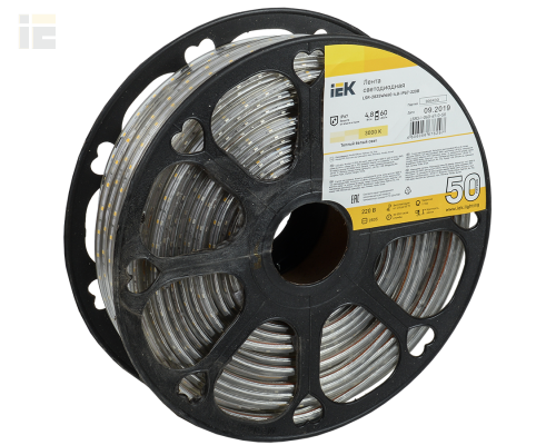 LSR3-1-060-67-0-50 | Лента светодиодная 50м LSR-2835WW60-4,8-IP67-220В | IEK