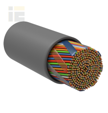 ITK Витая пара U/UTP кат.5E 50 пар 50х2х24AWG solid LSZH нг(А)-HF серый (500м)