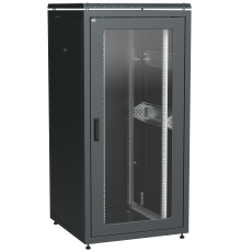 ITK LINEA N Шкаф сетевой 19 33U 800х800мм стеклянная передняя дверь задняя металлическая черный