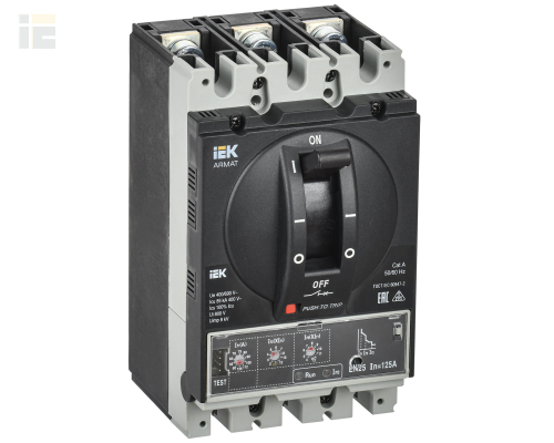 AR-MCCB-3A-085-0125A-ELSC | ARMAT Автоматический выключатель в литом корпусе 3P типоразмер A 85кА 125А расцепитель электронный стандартный | IEK