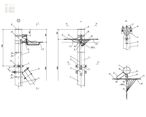 Опора ОАд151 деревянная анкерная ответвительная одноцепная