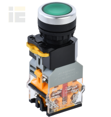 Кнопка управления D8-11D d=22мм 1з+1р с подсветкой зеленая IEK