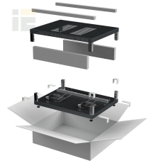 ITK LINEA E Комплект основание и крыша 600х600мм для шкафа 18-47U черный