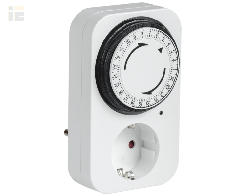 ERT-20-1-16-S-15-1-20-K01 | Розетка-таймер механический РТМ-2 с индикацией 15мин 24ч 96on/off 16А IP20 | IEK