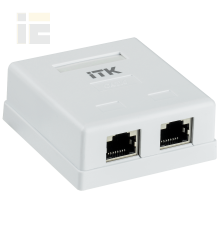 ITK Настенная информационная розетка RJ45 кат.6 FTP 2-порта