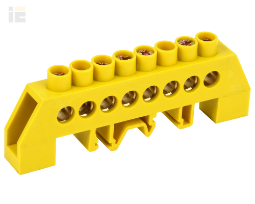 YNN10-812-8DP-K05 | Шина PE земля в комбинированном DIN-изоляторе типа Стойка ШНИ-8х12-8-КС-Ж | IEK