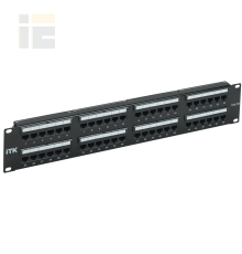 ITK 2U патч-панель кат.5E UTP 48 портов (Dual IDC) слайд лейбл