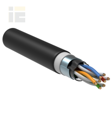 ITK Витая пара U/UTP кат.5E 4х2х24AWG solid двойная оболочка LSZH/LDPE черный