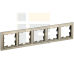 BR-M52-K37 | BRITE Рамка 5-местная РУ-5-БрШ шампань | IEK