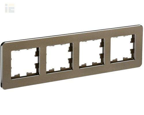 BRITE Рамка 4-местная РУ-4-1-Бр металл латунь RE