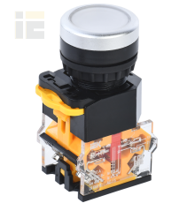 Кнопка управления D8-11T d=22мм 1з+1р с фиксацией белая IEK