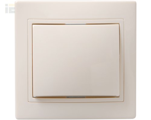 EVK10-K33-10-DM | Выключатель 1-клавишный ВС10-1-0-ККм 10А КВАРТА кремовый | IEK