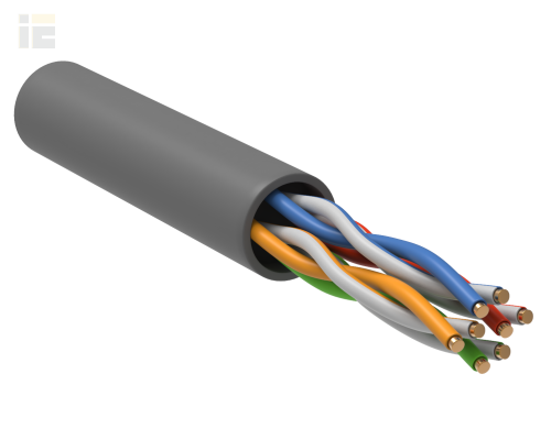 Витая пара U/UTP кат.5E 24AWG 4 пары LSZH нг(А)-HF 1м серый РФ/Т GENERICA