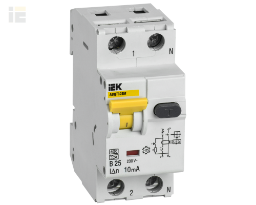 MVD14-1-025-B-010 | Автоматический выключатель дифференциального тока АВДТ32EM В25 10мА | IEK