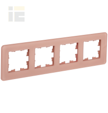 BRITE Рамка 4-местная РУ-4-2-Бр стекло дымчатый RE IEK