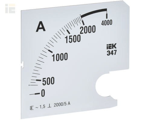 Шкала сменная для амперметра Э47 2000/5А класс точности 1,5 96х96мм IEK