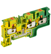 Колодка клеммная CP-MC-PEN заземляющая 3 вывода 10мм2 желто-зеленая IEK