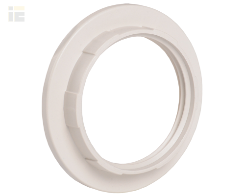 EKP10-01-02-K01 | Кольцо абажурное КП27-К02 к патрону Е27 пластик белый (индивидуальный пакет) | IEK