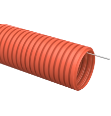 Труба гофрированная ПНД d=16мм с зондом оранжевая (100м) IEK