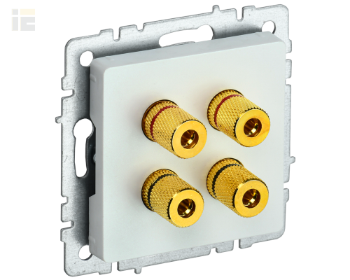 BR-S40-K36 | BRITE Аудиорозетка 4-местная РА10-БрЖ жемчуг | IEK