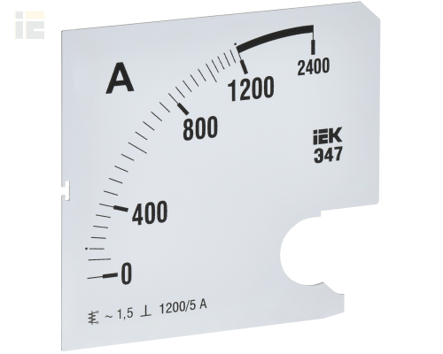 Шкала сменная для амперметра Э47 1200/5А класс точности 1,5 96х96мм IEK