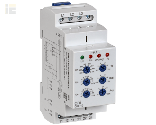 Реле контроля фаз ORF-10 3 фазы 2 контакта 220-460В AC ONI