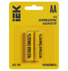 Батарейка щелочная Alkaline LR06/AA (2шт/блистер) IEK