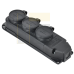 ERK20-016-03-44-K02-G | Розетка (колодка) 3-ая с защит. кр. IP44 черная | GENERICA