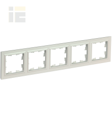 BRITE Рамка 5-местная РУ-5-БрЖ жемчуг IEK