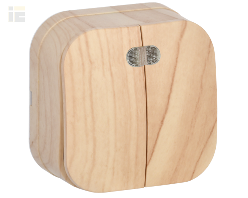 EVH21-K34-10 | Выключатель 2-клавишный для открытой установки с индикацией ВС20-2-1-ХС 10А GLORY сосна | IEK