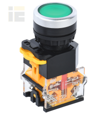 Кнопка управления D8-11T d=22мм 1з+1р с фиксацией зеленая IEK