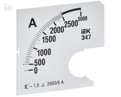 Шкала сменная для амперметра Э47 2500/5А класс точности 1,5 72х72мм IEK