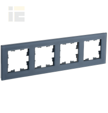 BRITE Рамка 4-местная РУ-4-2-Бр стекло маренго матовый IEK