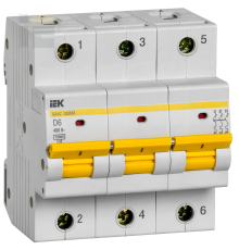 Автоматический выключатель ВА47-100МА без теплового расцепителя 3P 6А 10кА D IEK