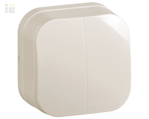 EVH20-K33-10 | Выключатель 2-клавишный для открытой установки ВС20-2-0-ХК 10А GLORY кремовый | IEK