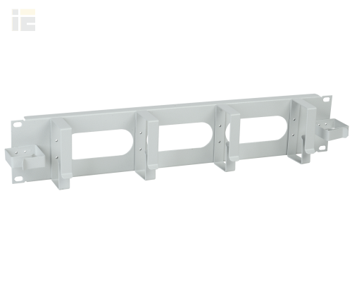 CO35-2M6R | ITK Кабельный органайзер 2U 2 боковых горизонт. и 4 вертик. кольца, серый |