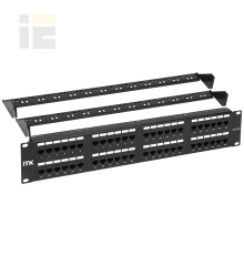 ITK 2U патч-панель кат.5E UTP 48 портов (Dual) с кабельным органайзером