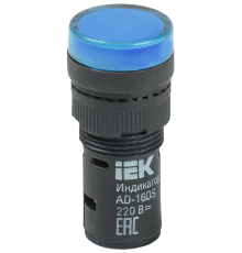Лампа AD16DS(LED)матрица d=16мм синий 230В AC IEK