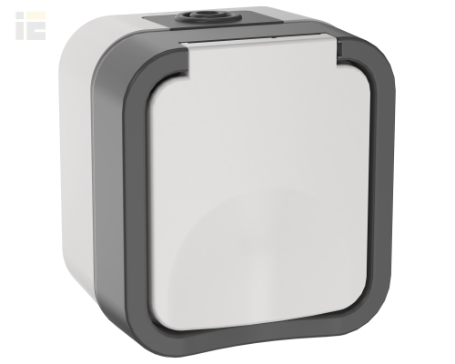 TORS Розетка 1-местная заземляющим контактом и крышкой 16А IP55 TS220 белый